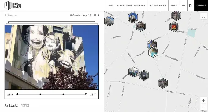 Urban Layers - an interactive street art walking-tour map