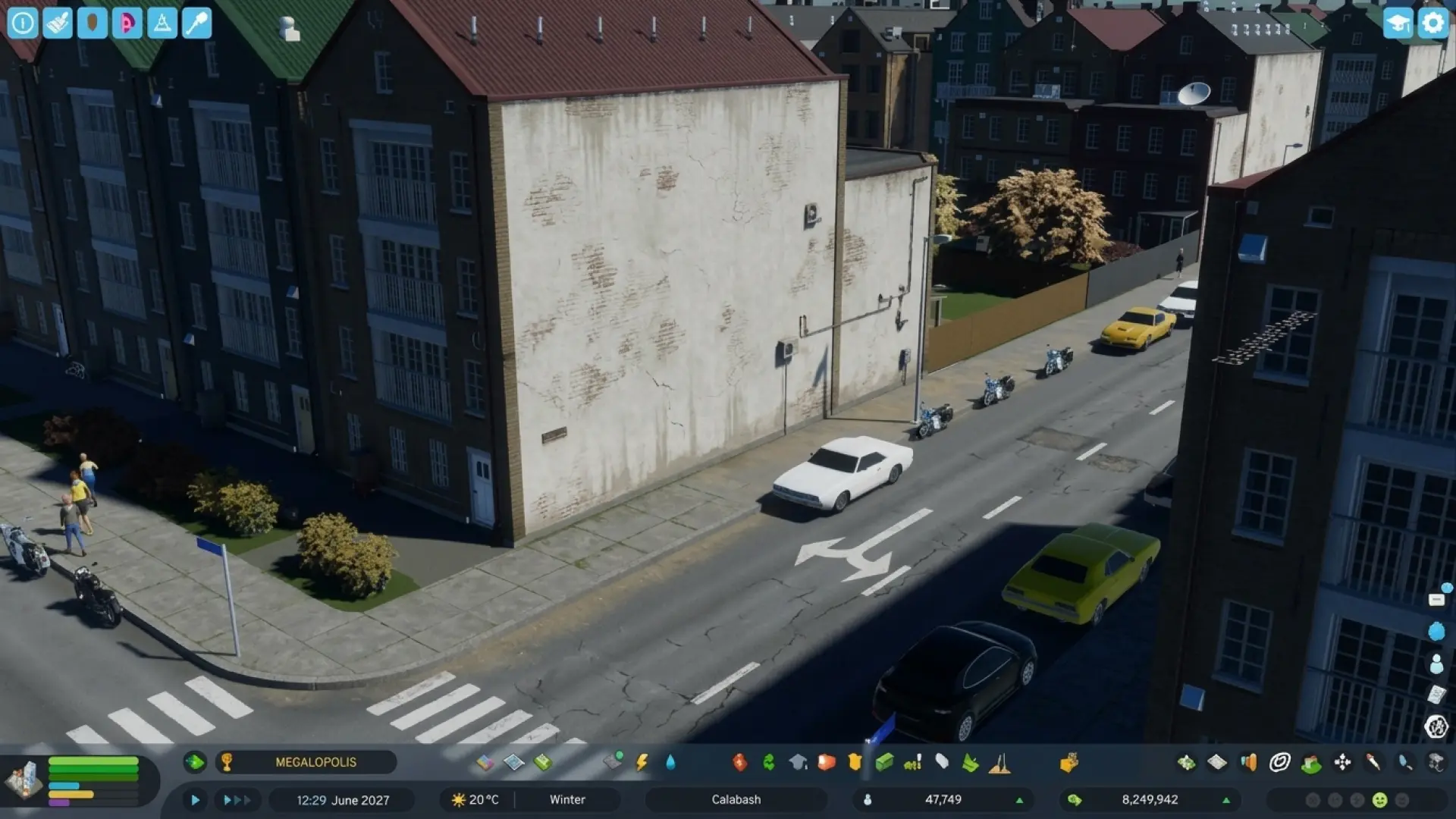 Mockup of the urban street with added surface wear, subtle dirt, and realistic pavement weathering.